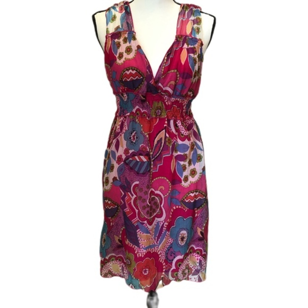 Fire Los Angeles 🔥 Bright Pink Floral Dress M